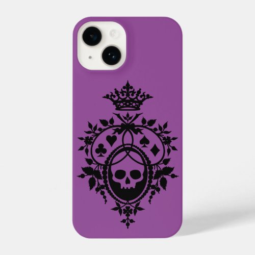 Purple Crest with Skull and Cardsuits iPhone 14 Case