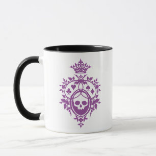 Purple Crest with Skull and Cardsuits Mug