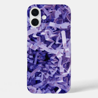Purple Crinkled Shredded Paper Photograph iPhone 16 Plus Case