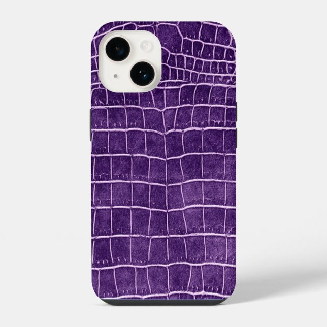 Purple Crocodile Iphone Case (Back)