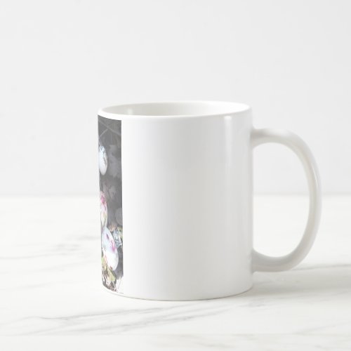 Purple Crocus and Floral Easter Eggs Coffee Mug