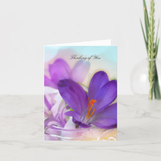 Purple Crocus Blank Note Card