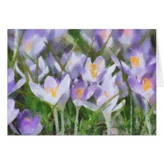 Purple Crocus Cards (Front Horizontal)