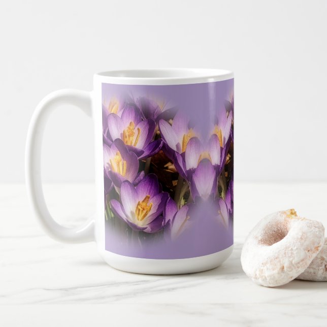 Purple Crocus Coffee Mug (With Donut)