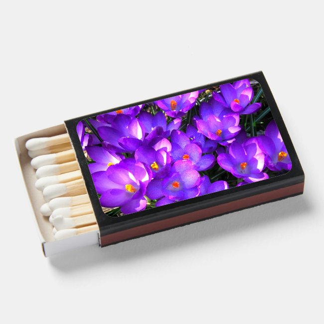 Purple Crocus Flower Pattern Matches