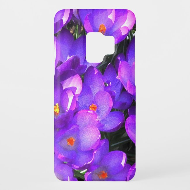 Purple Crocus Flowers Galaxy S9 Case