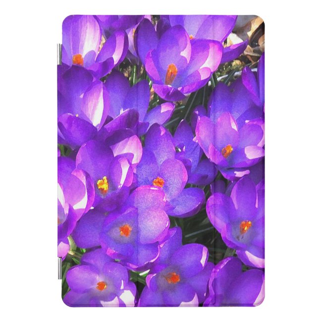 Purple Crocus Flowers iPad Pro Case