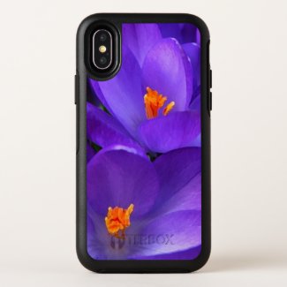 Purple Crocus Flowers OtterBox iPhone X Case