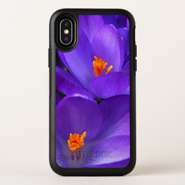 Purple Crocus Flowers OtterBox iPhone X Case