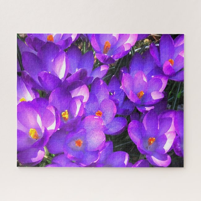 Purple Crocus Flowers Puzzle