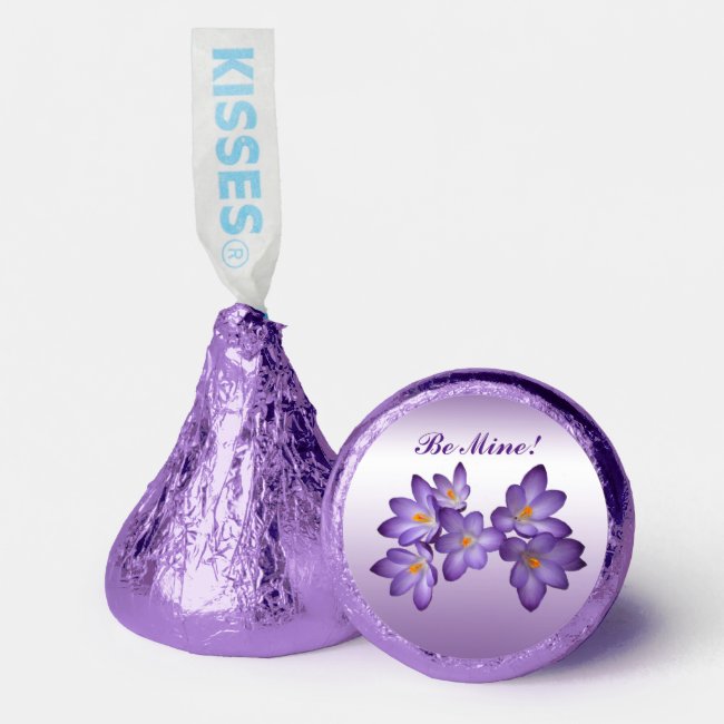 Purple Crocus Flowers Valentine Hershey®'s Kisses®