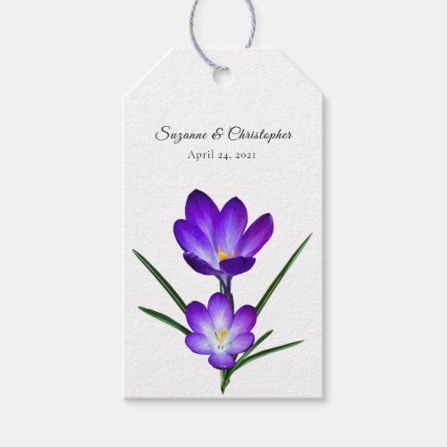 Purple Crocus Gift Tags