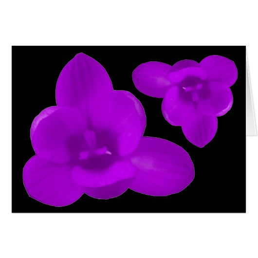 Purple Crocus Greeting Card (Front Horizontal)
