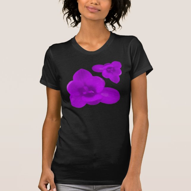 Purple Crocus Ladies T Shirt (Front)