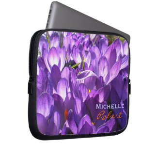 Purple Crocus Laptop case *Personalize*