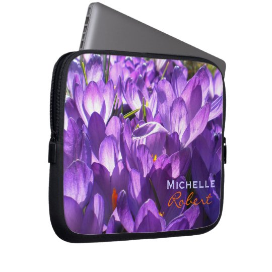 Purple Crocus Laptop case *Personalize*