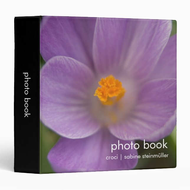 Purple Crocus PICT5930 3 Ring Binder (Front/Spine)