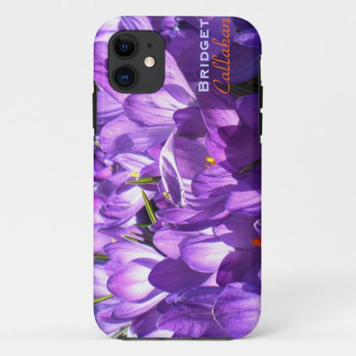 Purple Crocuses iPhone 5 case personalize