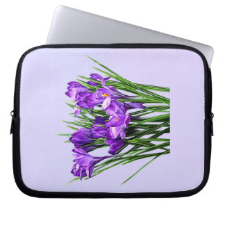 Purple Crocuses Laptop Sleeve