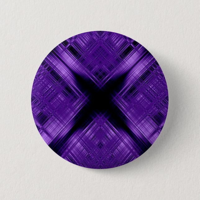 Purple cross and grid pinback button (Front)