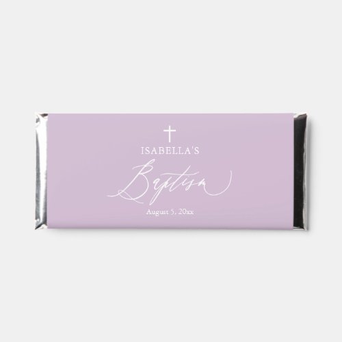 Purple Cross Girl Baptism Hershey Chocolate Bar