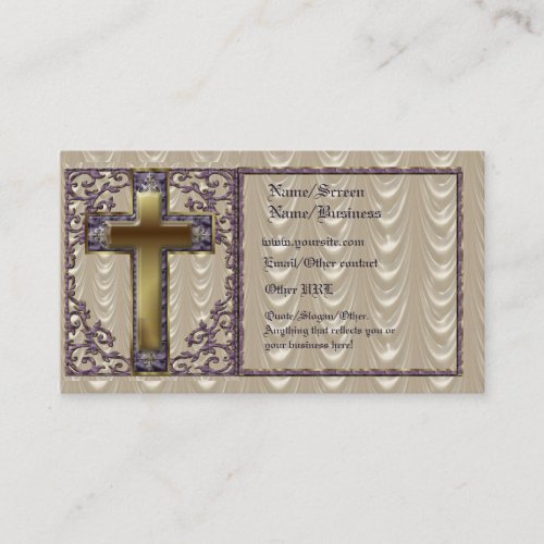 Purple Cross Introduction Card Business Card Templates