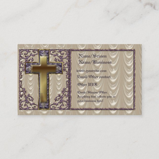 Purple Cross Introduction Card (Front)