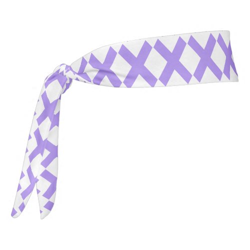 Purple Cross Pattern Tie Headband