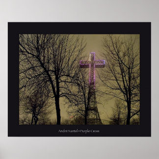 Purple Cross Poster