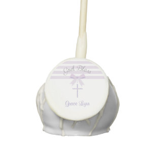Purple Cross Religious Cake Pops Dipped Oreo Cookie Favors