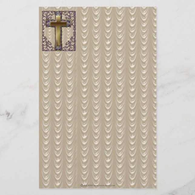 Purple Cross Stationary Stationery (Front)
