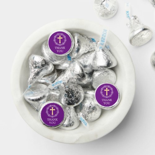 Purple Cross Wreath Confirmation Hersheys Kisses