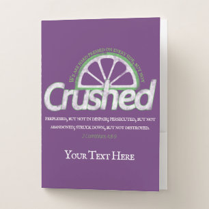 Purple Crushed Pocket Folder