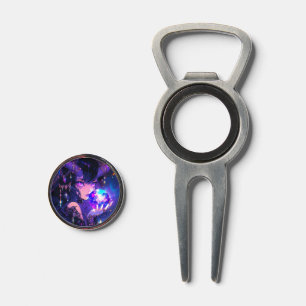 Purple Crystal Ball Demon Anime Girl Divot Tool