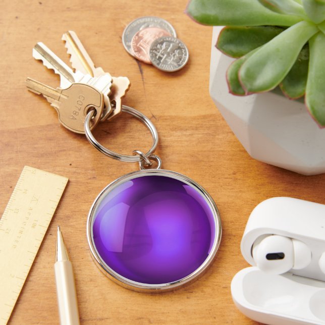 Purple Crystal Ball Keychain (Desk)