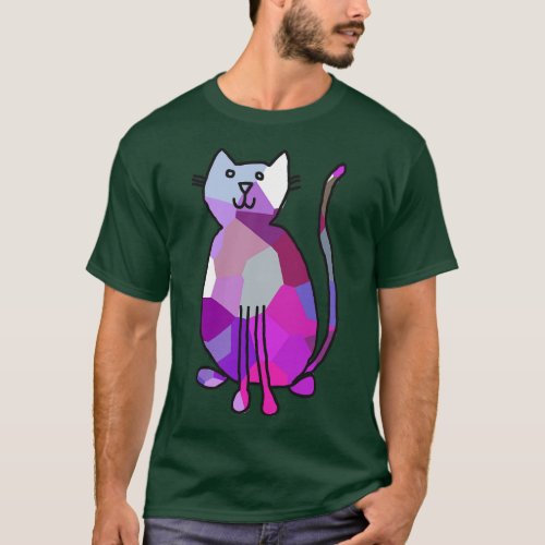 Purple Crystal Cat T_Shirt