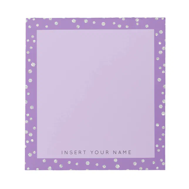 Purple Crystal Confetti Notepad 5.5