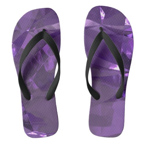 Purple Crystal Flip Flops
