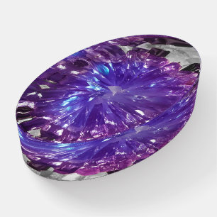 Purple Crystal Geode Paperweight