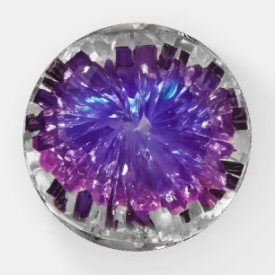 Purple Crystal Geode Paperweight