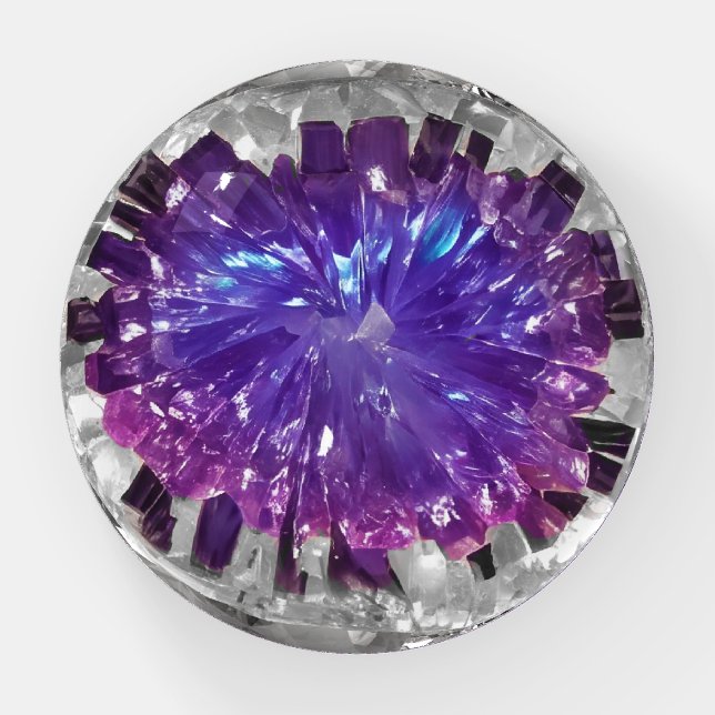 Purple Crystal Geode Paperweight (Front)