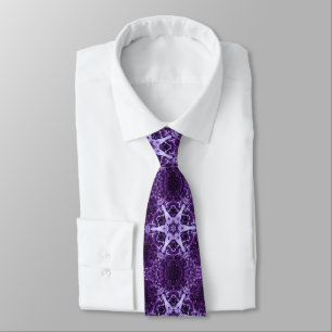 Purple Crystal Jewel Neck Tie