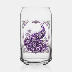Purple Crystal Peacock Luxury collection Can Glass