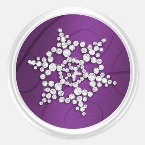 Purple Crystal Snowflake Envelope Seal