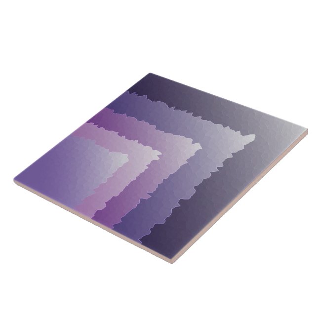 Purple crystals ceramic tile (Side)