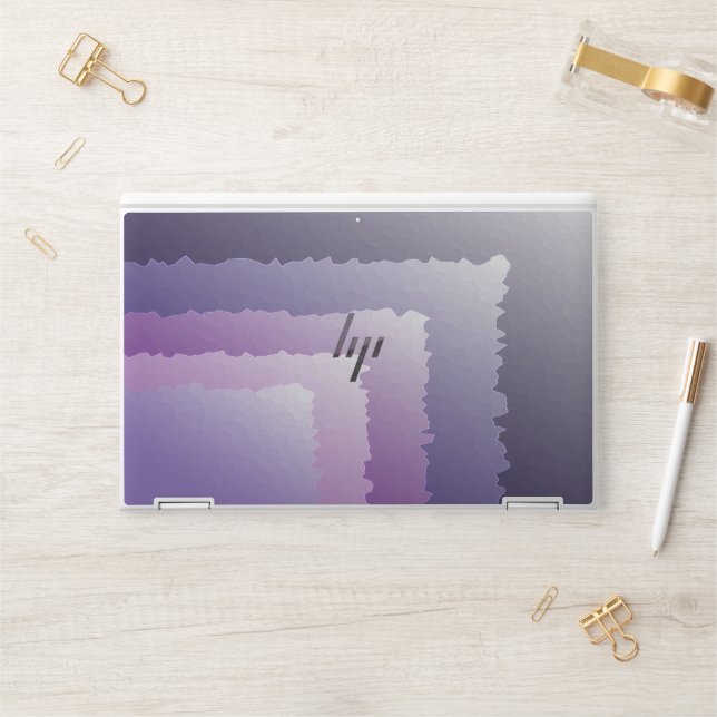 Purple crystals HP laptop skin (Desk)