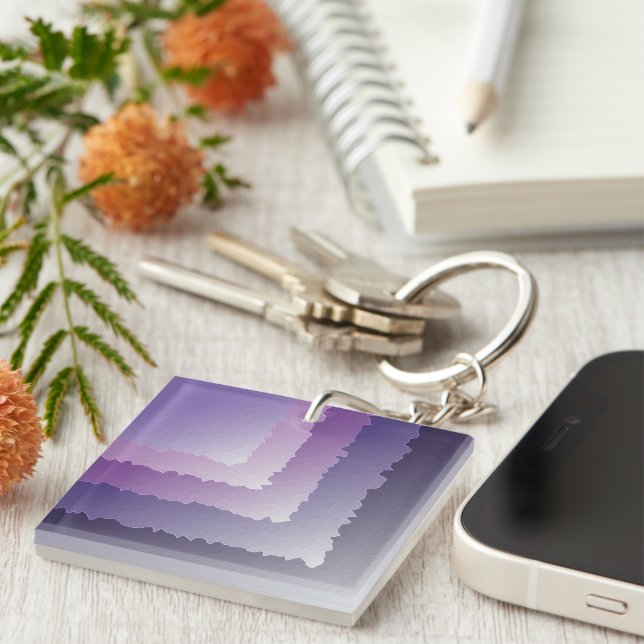 Purple crystals keychain (Front Right)