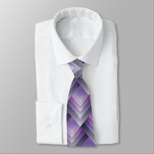 Purple crystals neck tie