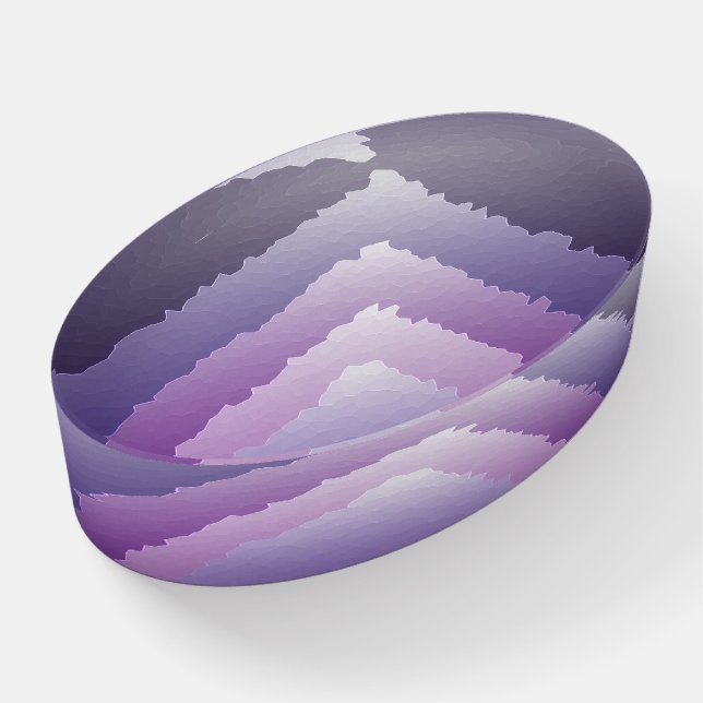 Purple crystals paperweight (Angled)