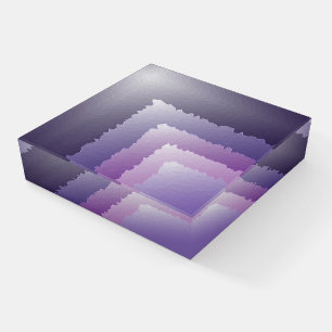 Purple crystals paperweight